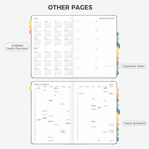 Undated Appointment Book, 52 Weekly & 12 Monthly Planner, A5 (5.7" x 8.3") - color: Light Green