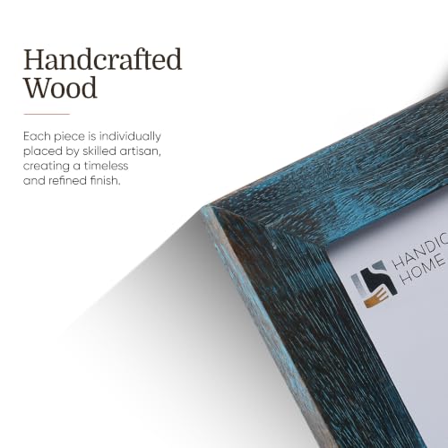 Handicrafts Home Handmade Turq Wood Picture Frame Vintage Home Decor, 5x7 - color: DRIFTWOOD-SKYE, size: 5X7