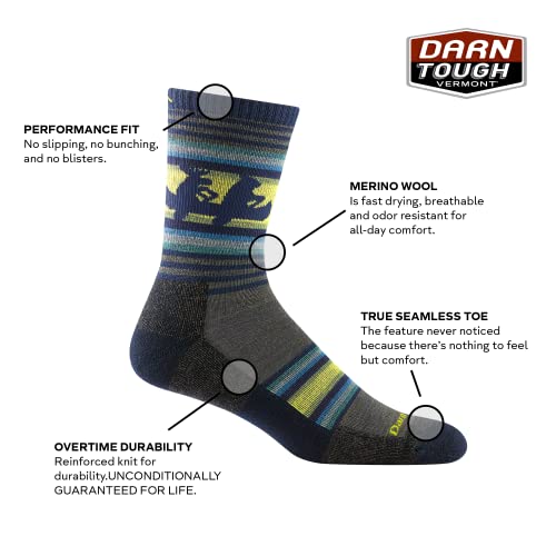 Darn Tough Vermont Men's Willoughby Micro Crew Cushion Hike Socks (5003) - color: Taupe, size: X-Large