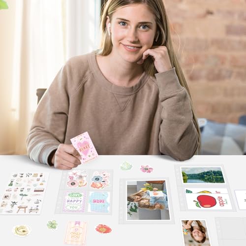 30 Sheets Clear Binder Sleeves 1/2/4 Pocket Sheets Protectors Double Sided Plastic Sleeves for Photo Card Sticker Storage Organizer 6 Ring A5 Binder Inserts Refills Pocket Pages Set