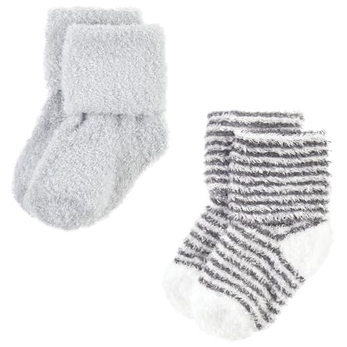Hudson Baby Baby 8-pack Cotton Rich Newborn and Terry Socks - color: Gray Stripe 8 Pack, size: 6-12 Months
