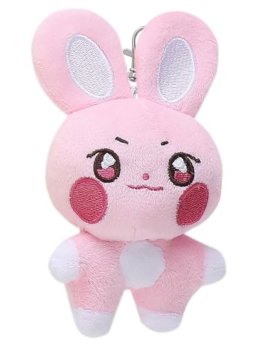 Cute Cartoon Animal Keychain Plush Doll Keyring Backpack Handbag Charm Pendant for Fans 10 CM - color: Pink-sh