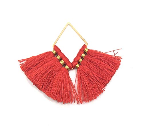 20Pcs Cotton Cord Handmade Mini Tassels, Colorful Earring Tassels Assorted Colors Randomly (16) - color: 16