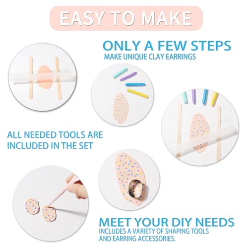 Patemby Clay Earring Jewelry Making Kit Art Crafts Set for Teen Girl Adult