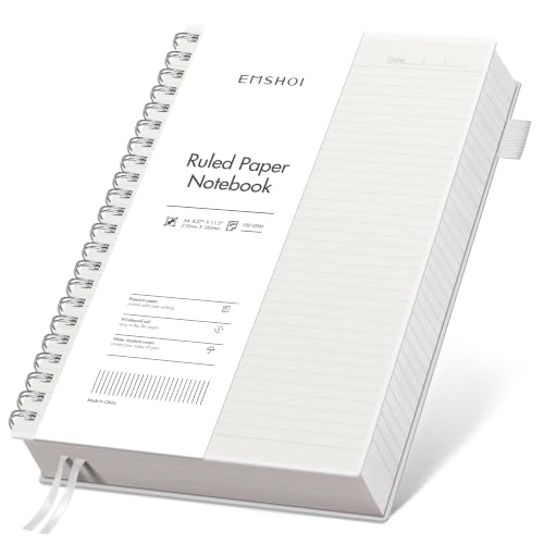EMSHOI Lined Spiral Journal Notebook, 300 Pages, A4 Size (8.2'' x 11.2'') - color: Transparent, size: A4