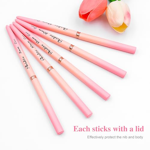 5Pcs Nail Art Brushes Kit, Gradient Pink - color: Gradient Pink