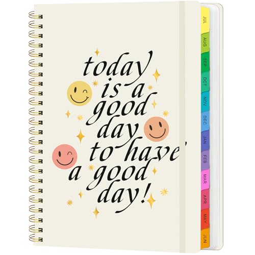 Academic Planner 2026–2027, Weekly & Monthly Calendar Planner, July 2026 – July 2027, Hardcover A5 (6.3" x 8.5") Agenda with Tabs, School Planner for Students & Teachers, Smiley Face - color: Smiley Face, size: A5
