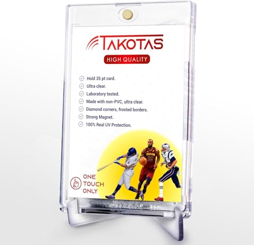 5 Pack Plastic Card Display Stand - Super Hard Clear Display for Baseball, Sports, Trading & Coin Cards - Durable & Sturdy Design