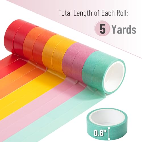 Mr. Pen- Washi Tape Set, 10 Rolls, 5 Yards/Roll, Washi Tape for Scrapbook - color: Summer Design