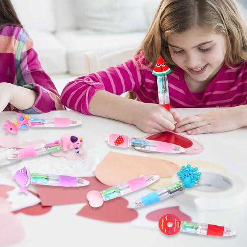 24PCS Valentines Fun Pens Cute Multicolor 4-in-1 Gifts Party Favors - style: Valentines-24pcs