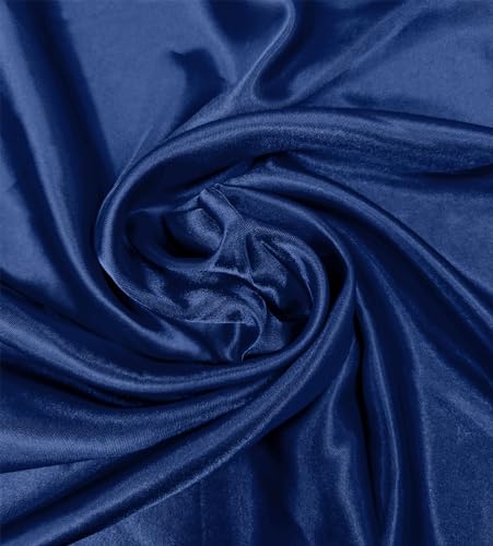 1 Piece of Square Satin Scarf Wrap Ribbon Neck Scarfs Halloween Retro Costume (23.62" x 23.62") - color: Navy Blue