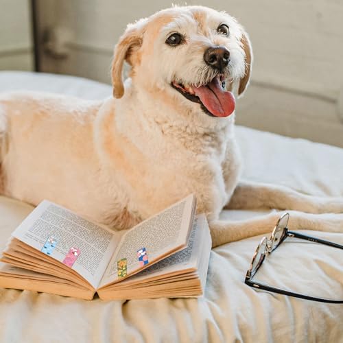 48 Pcs Dog Magnetic Bookmarks, 24 Designs, Cute Page Clips for Reading - style: Dog