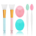 Yokilly Silicone Face Scrubber Kit: Exfoliator Blackhead Skin Care Tool - color: 6 Piece Kit