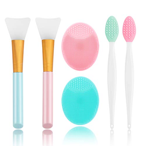 Yokilly Silicone Face Scrubber Kit: Exfoliator Blackhead Skin Care Tool - color: 6 Piece Kit