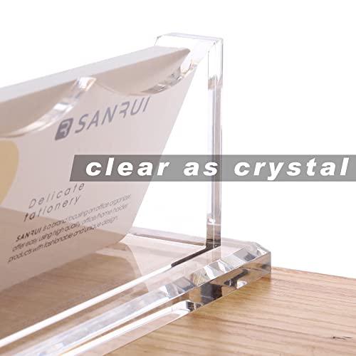 SANRUI Acrylic Business Card Holder, Clear Desk Card Display Stand 1 Slot