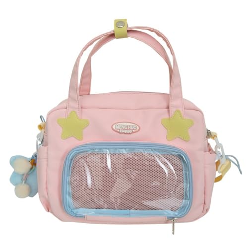 Japanese Ita Backpack Cute Bags Kawaii Y2K Bags Crossbody Purse Messenger Bags for Women Shoulder Bag Tote (Pink) - color: Pink