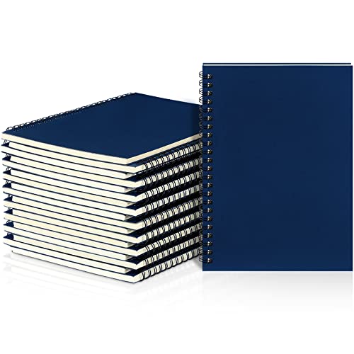 Yahenda 18 Pcs Spiral Notebooks, 1 Subject, Wide Ruled, Deep Blue - color: Deep Blue