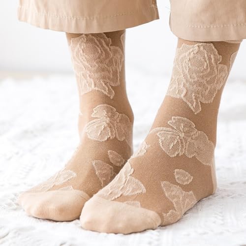 Lavish Lavender Argyle Frill Socks for Women, Dress Socks - color: 25pair
