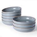 famiware Meteor 33 oz Pasta Bowls Set of 8, Blue Gray - color: Blue Gray, size: Set of 8