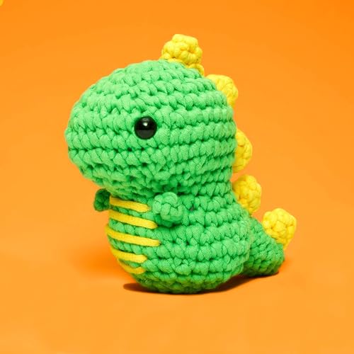 The Woobles Crochet Kit for Beginners (Fred the Dinosaur) - color: Fred The Dinosaur, size: Original