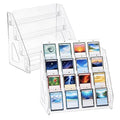 DEEIF 4 Tier Acrylic Trading Card Display Stand, 2 Pack - size: 4 Tier, 2 Pack