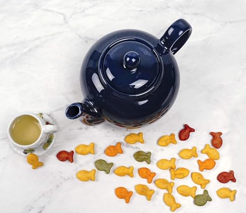 RSVP International Stoneware Teapot Collection, Microwave and Dishwasher Safe, 16 oz, Blue - color: Blue, size: 16 oz