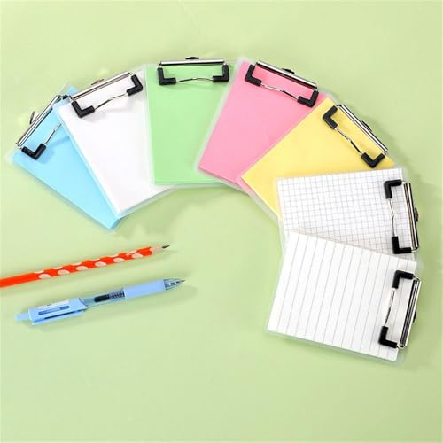 Memo Pad Mini Notebooks Thickened Panel Clipboard Notepads Supplies 50sheets Folder Board Stationery(grid)