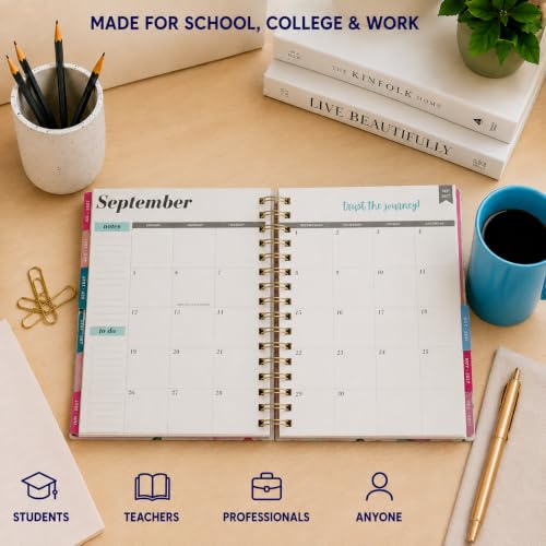 WORLD TRAVELER Academic Planner School Organizer Jul 2026-Dec 2027, 7"x9" - color: Bright Floral