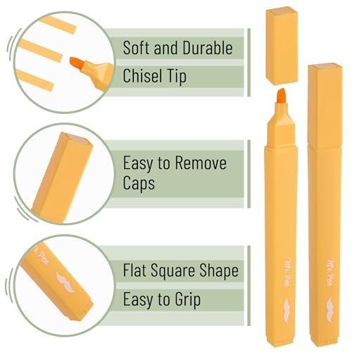 Mr. Pen- Aesthetic Highlighters No Bleed, 10 Pack, Assorted Colors | Chisel Tip, Cute Highlighters Assorted Colors for Journaling, Highlighting, Underlining, Fast Dry, Back to School Supplies - color: Boho Colors, size: 10 Pack