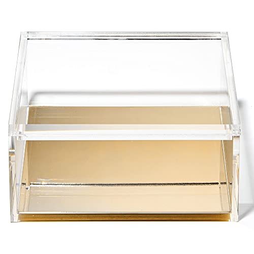 OfficeGoods Acrylic Desk Organizer with Gold Base, Extra Large - color: Gold, size: X-Large