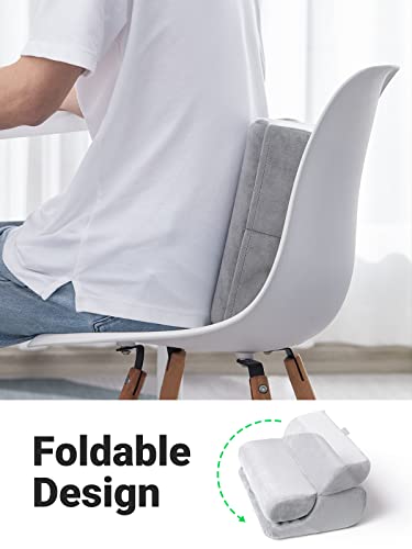 UGREEN Tablet Pillow Stand for Lap Soft Holder Bed with 3 Viewing Angles Adjustable Home Office Accessories Compatible with iPad Pro 13 12 11 10.5 Air Mini 5 4 3 2 Phone 16 15 14 E-Reader Grey - color: Grey