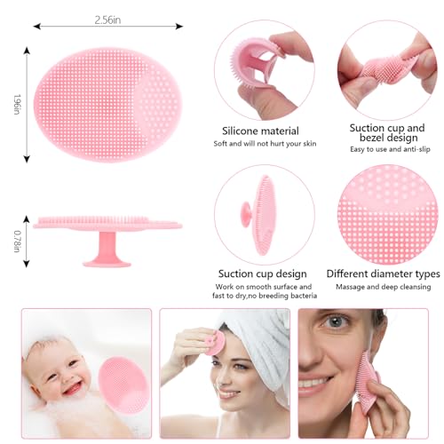 Yokilly Silicone Face Scrubber Kit: Exfoliator Blackhead Skin Care Tool - color: 4 Piece Kit