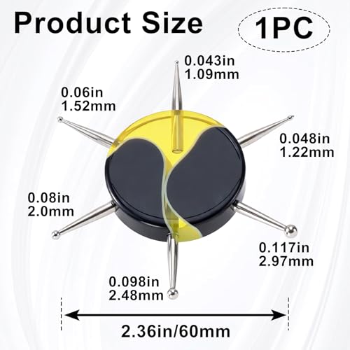 Nail Dotting Tool, 6-in-1 Metal Dotting Tool Nail Art, Colorful - color: colorful, 1 pcs