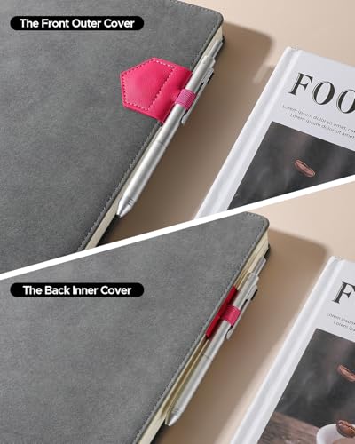 Magnetic Leather Bookmarks with Pen Holder Vegan Leather Book Marks Gifts for Reading Book Lovers Notebook Travelers (Pink-2PC) - color: Pink-2pc