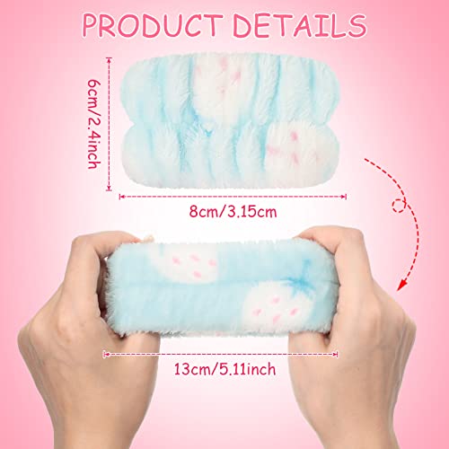 Chuangdi 4 Pairs Wrist Bands for Washing Face Microfiber,Brisk Colors - color: Brisk Colors