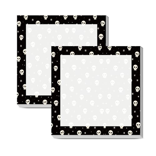 Sticky Notes 3x3 Inches, Cute Self-Stick Note Pads, Funny Memo Pads, Easy to Post Sticky Notes for Office, Home & Notebook Cool Skull Star - color: Cool Skull Star