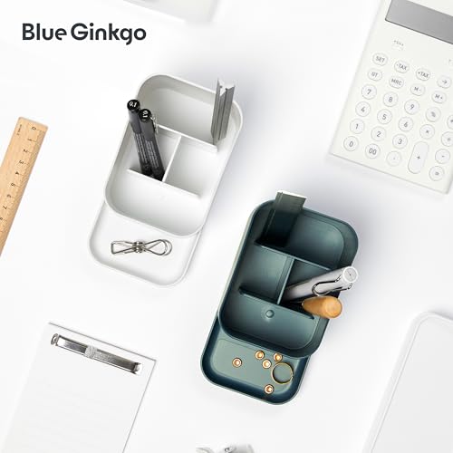 BLUE GINKGO Pen Holder, Desk Organizer, Green, Made in Korea - color: Green, size: HOLDER