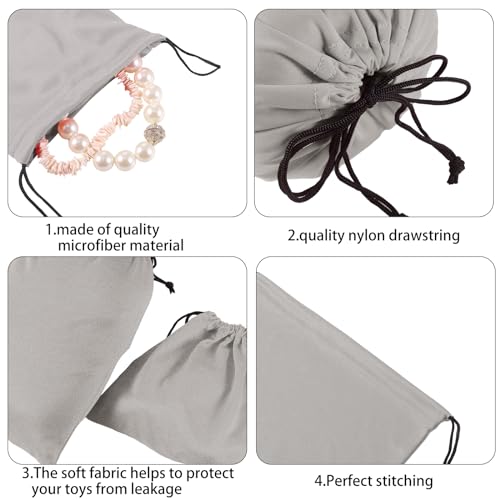 20 Pcs Satin Game Storage Bags for Women Men, S,M,L, Gray - color: Gray, size: S,M,L