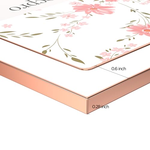 eletecpro 4x6 Enamel Picture Frame with Real Glass Cover, White, 2-Pack - color: White & Rose Gold, size: 4x6