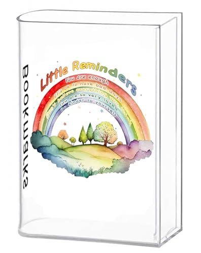 Book Shaped Bookmark Holder, Reading Accessories Gift for Book Lovers, Women, Librarians (Rainbow) - style: rainbow