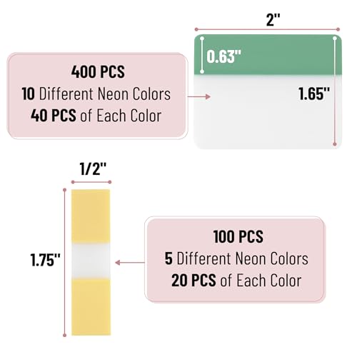 Mr. Pen- Sticky Index Tabs, 500 Pcs, 21 Sets, Boho - color: Boho