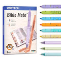 WRITECH Bible Mate Journaling Set: Highlighters & 0.7mm Ballpoint Pens 9ct - color: Multicolor-0.7mm