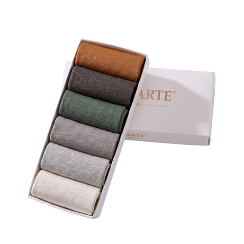 MAGIARTE Womens Mini Crew Cotton Socks,6 Pairs - color: Color#15