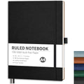 RETTACY Lined Journal Notebook, 96 Numbered Pages, A4 Size (8.5'' x 11'') - color: Black, style: Lined