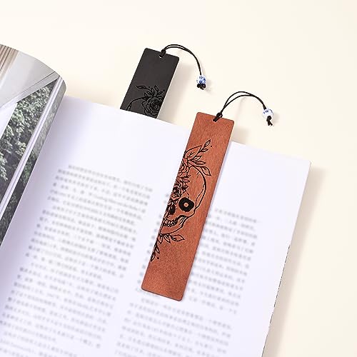Horror Bookmark, Cool Halloween Bookmarks Skull Gothic Bookmarks for Adult Horror Gifts (Skull) - style: Skull