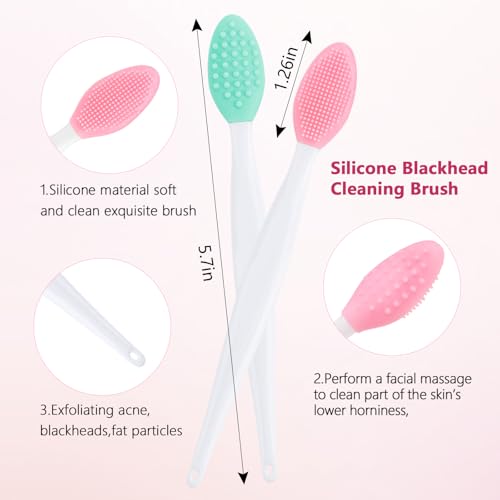 Yokilly Silicone Face Scrubber Kit: Exfoliator Blackhead Skin Care Tool - color: 8 Piece Kit