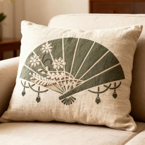 TIAMECH A4 Reusable Chinese Fan Stencil for Painting - style: Chinese Fan