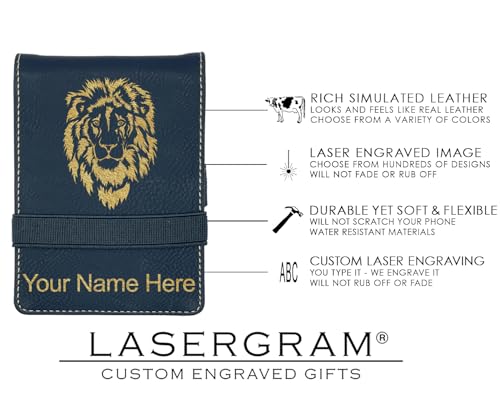 LaserGram Mini Padfolio with Notepad and Pen, Hawaiian Sea Turtle, Personalized Engraving Included (Black with Gold) - color: Black With Gold