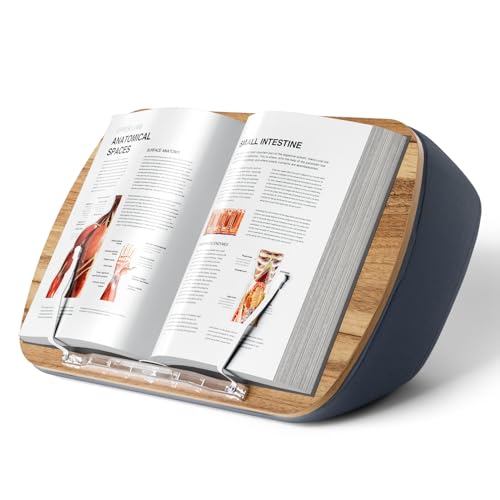 ERGONOV Lap Beanbag Book Stand for Hands Free Reading Comfortable Reading Pillow Stand Minimize Neck Strain Perfect Idea for Book Lovers in Dorm Room or Anywhere Else with Bookseat(Gray) - size: ‎16.9 x 10.8 inches