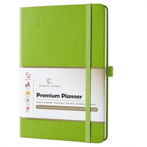 Planner 2025-2027, 36 Months Weekly and Monthly Planner with Budget & Goal Setting, 8.3" x 5.7", Flexible Cover, Daily Organizer with Inner Pocket, Bookmarks, Pen Holder for School Office Home-Green - color: Green